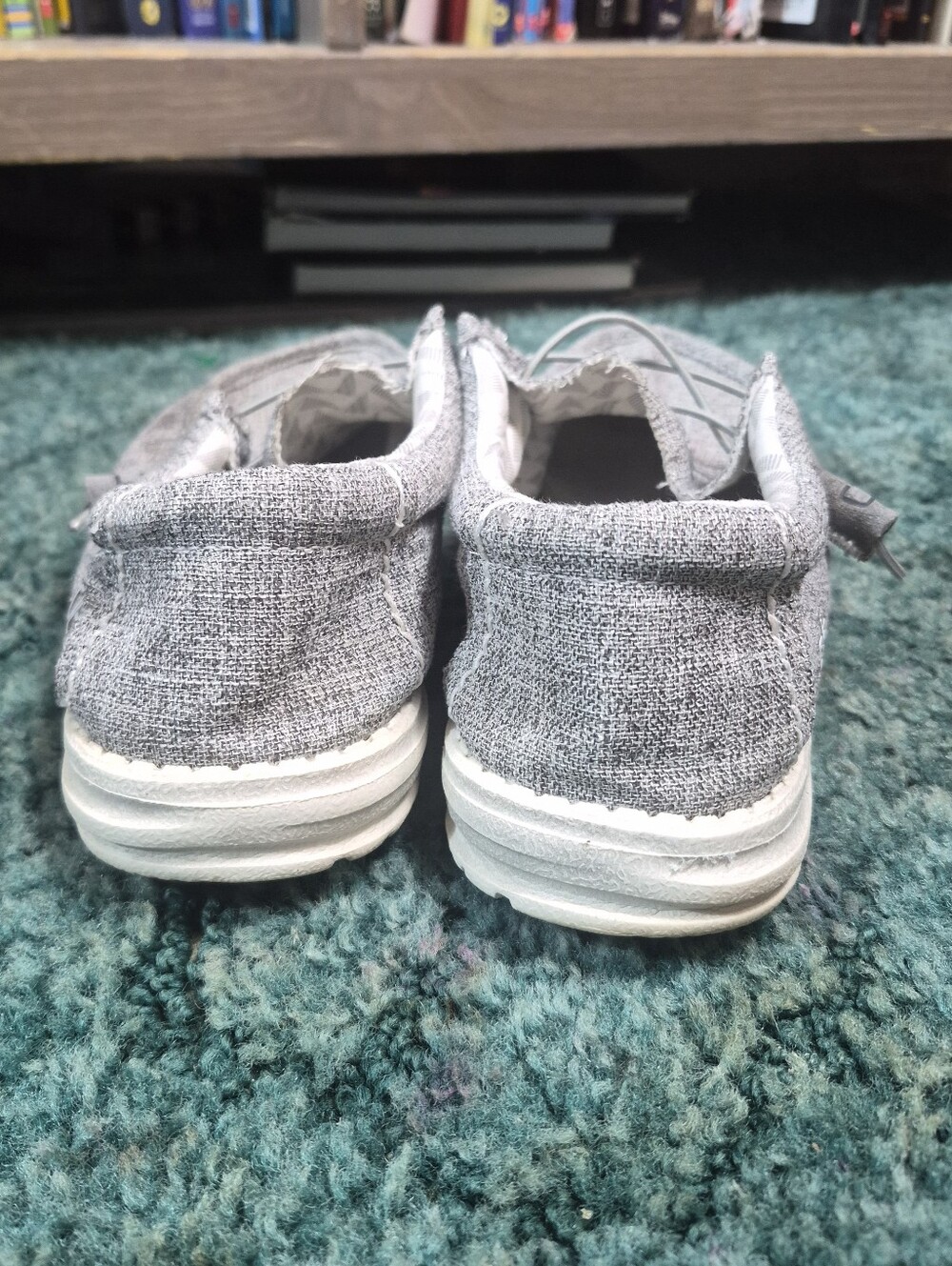 Hey Dude Men's Wally Linen Shoes Iron Size 10 - Picture 8 of 14